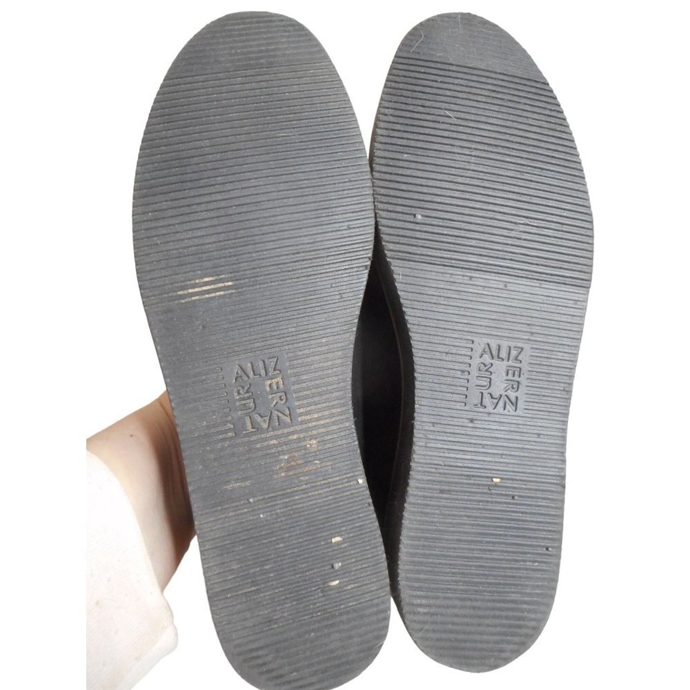 Naturalizer ZOREN Womens Black Penny Loafers Microfiber/Patent Wedge Sz 9M - Picture 7 of 8